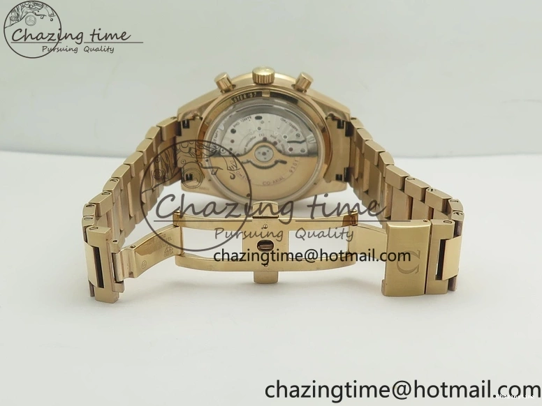 0724 Speedmaster ’57 Co-Axial RG OMF 1:1 Best Edition White Dial On RG Bracelet A9300 (Free Leather Strap) Durable 8065